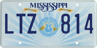 MS license plate LTZ814