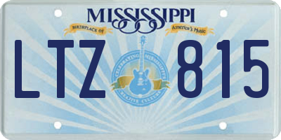 MS license plate LTZ815
