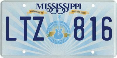 MS license plate LTZ816