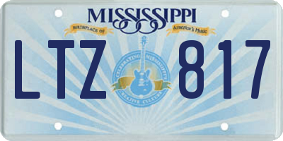MS license plate LTZ817