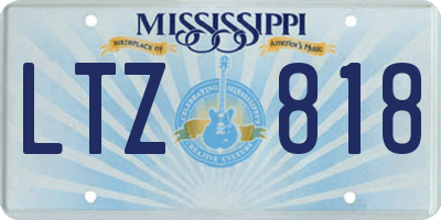 MS license plate LTZ818