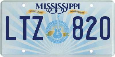 MS license plate LTZ820