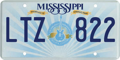 MS license plate LTZ822
