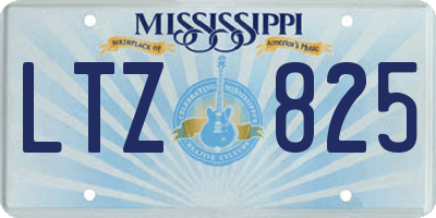 MS license plate LTZ825