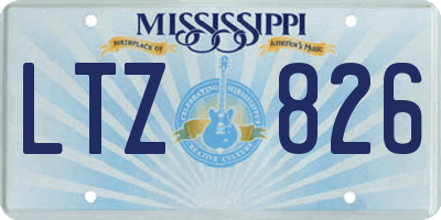 MS license plate LTZ826