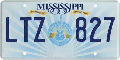 MS license plate LTZ827