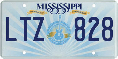MS license plate LTZ828