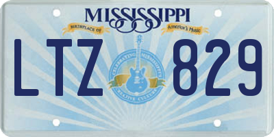 MS license plate LTZ829
