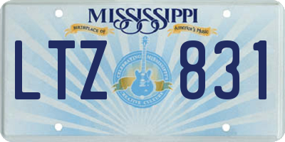 MS license plate LTZ831
