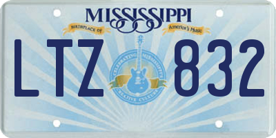 MS license plate LTZ832