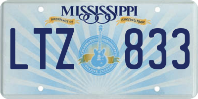 MS license plate LTZ833