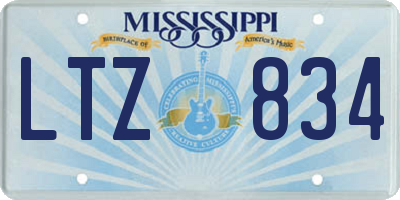 MS license plate LTZ834