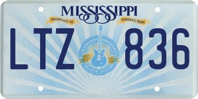 MS license plate LTZ836