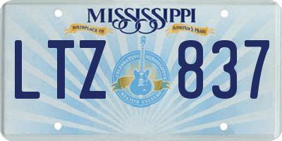 MS license plate LTZ837