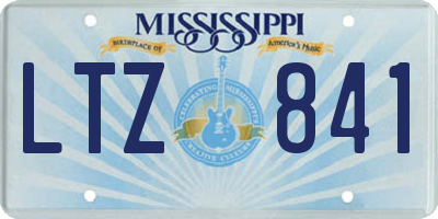 MS license plate LTZ841