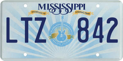 MS license plate LTZ842