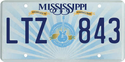 MS license plate LTZ843