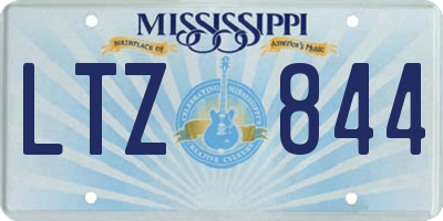 MS license plate LTZ844