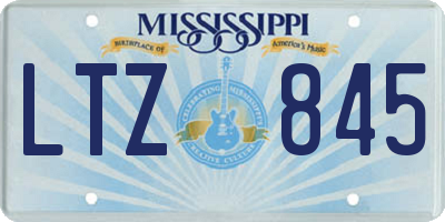 MS license plate LTZ845