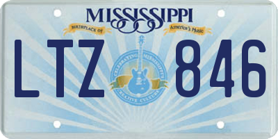 MS license plate LTZ846