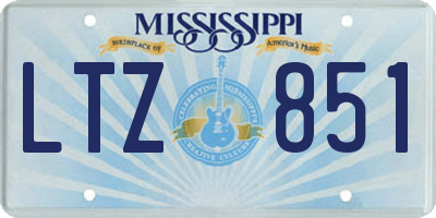 MS license plate LTZ851
