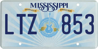 MS license plate LTZ853
