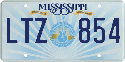 MS license plate LTZ854