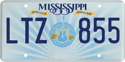 MS license plate LTZ855