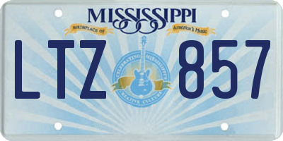 MS license plate LTZ857