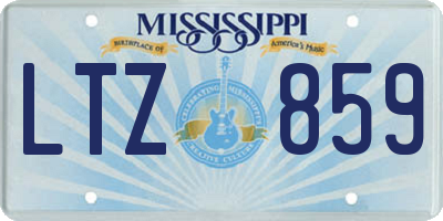 MS license plate LTZ859