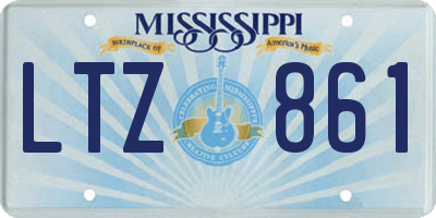 MS license plate LTZ861