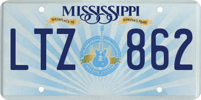 MS license plate LTZ862