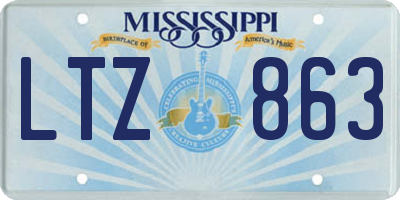MS license plate LTZ863