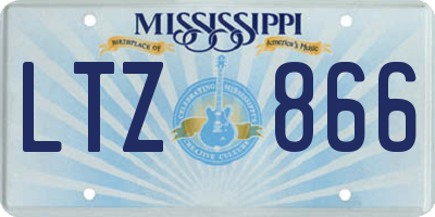 MS license plate LTZ866