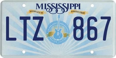 MS license plate LTZ867