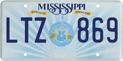 MS license plate LTZ869
