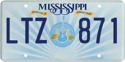 MS license plate LTZ871
