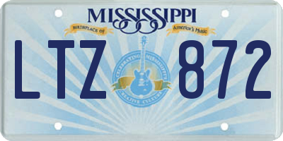 MS license plate LTZ872