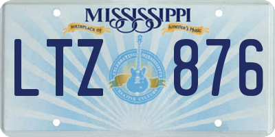 MS license plate LTZ876