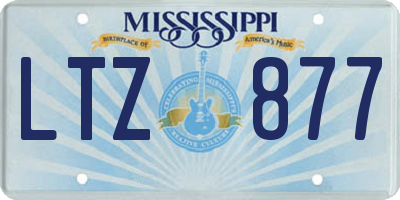 MS license plate LTZ877