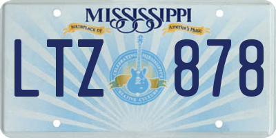 MS license plate LTZ878
