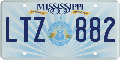 MS license plate LTZ882