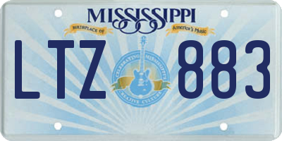 MS license plate LTZ883