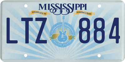 MS license plate LTZ884