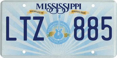 MS license plate LTZ885