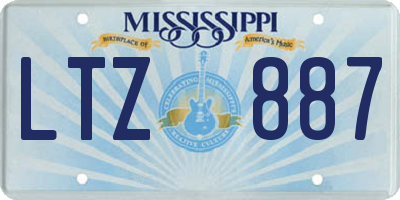 MS license plate LTZ887