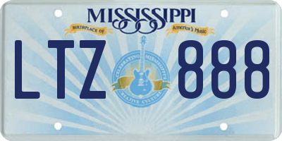 MS license plate LTZ888