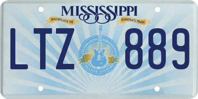 MS license plate LTZ889