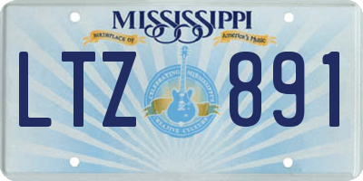 MS license plate LTZ891