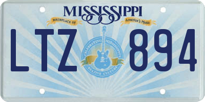MS license plate LTZ894
